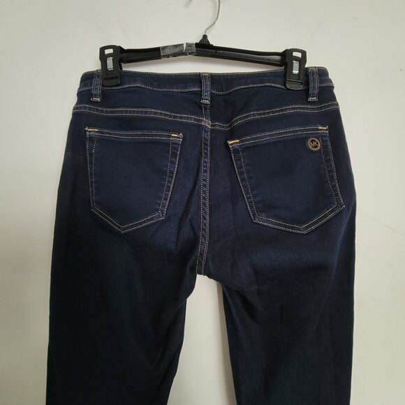 Michael Kors Mid Rise Slim Fit Cotton Dark Blue Denim Jeans Size 4 - Picture 5 of 14